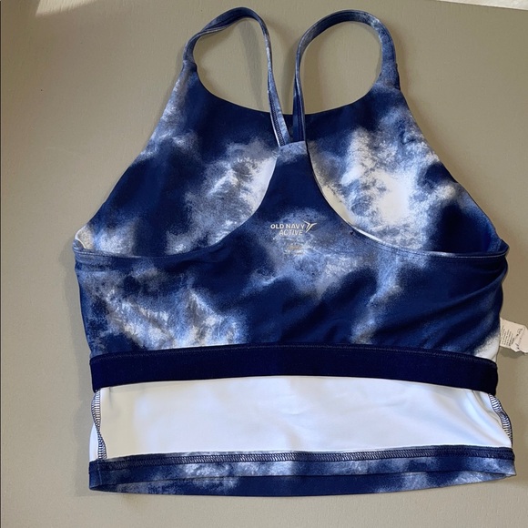 Old Navy Blue and White Tie-Dye Tank Top - Picture 4 of 4